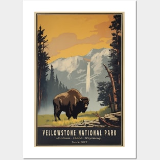 Yellowstone National Park Vintage Poster Posters and Art